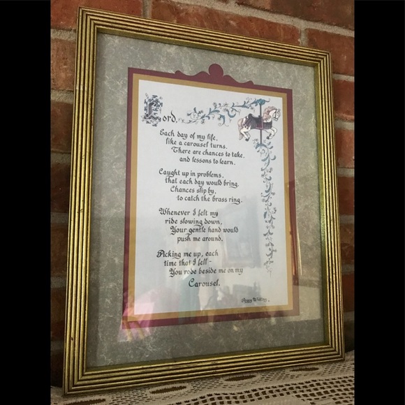 Rare Vintage Carousel Horse Prayer Collector Wall Picture - Picture 3 of 7